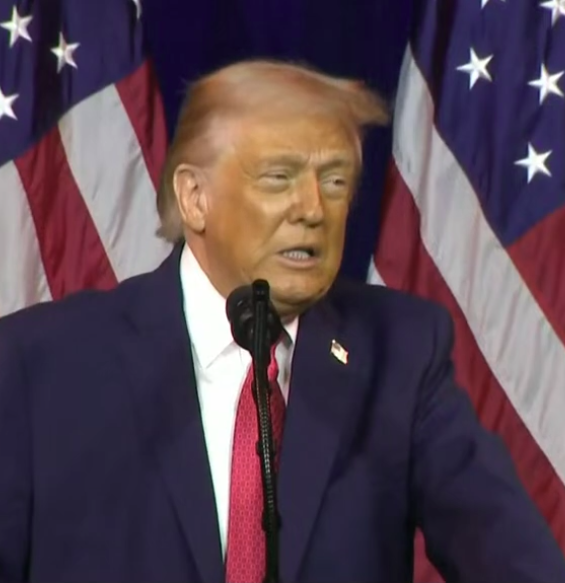 Bildkopie von Donald Trump aus frei zugänglichem Nachrichtenkanal